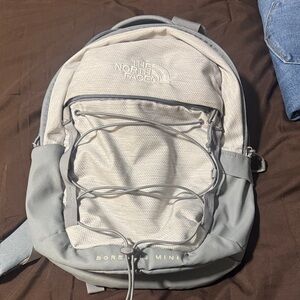 The North Face Borealis Mini Cream and Gray Backpack